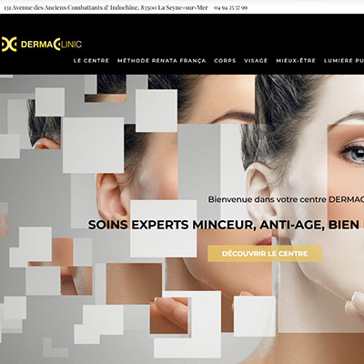 Dermaclinic, centre de soins esthétique La Seyne-sur-mer, référencement et maintenance site wordpress, optimisation