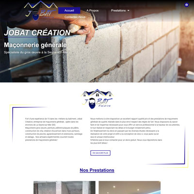 2024, Jobat Création site vitrine WordPress, développeur web frontend Marseille Var
